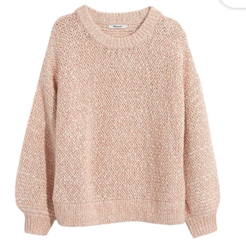 Madewell Pink Marbled Sweater